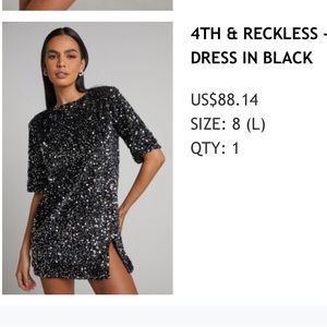 Showpo - 4th & Reckless - Marca dress in Black | Size 8 (L).